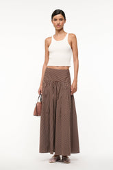 PROCIDA SKIRT | DARK OAK MICRO STRIPE