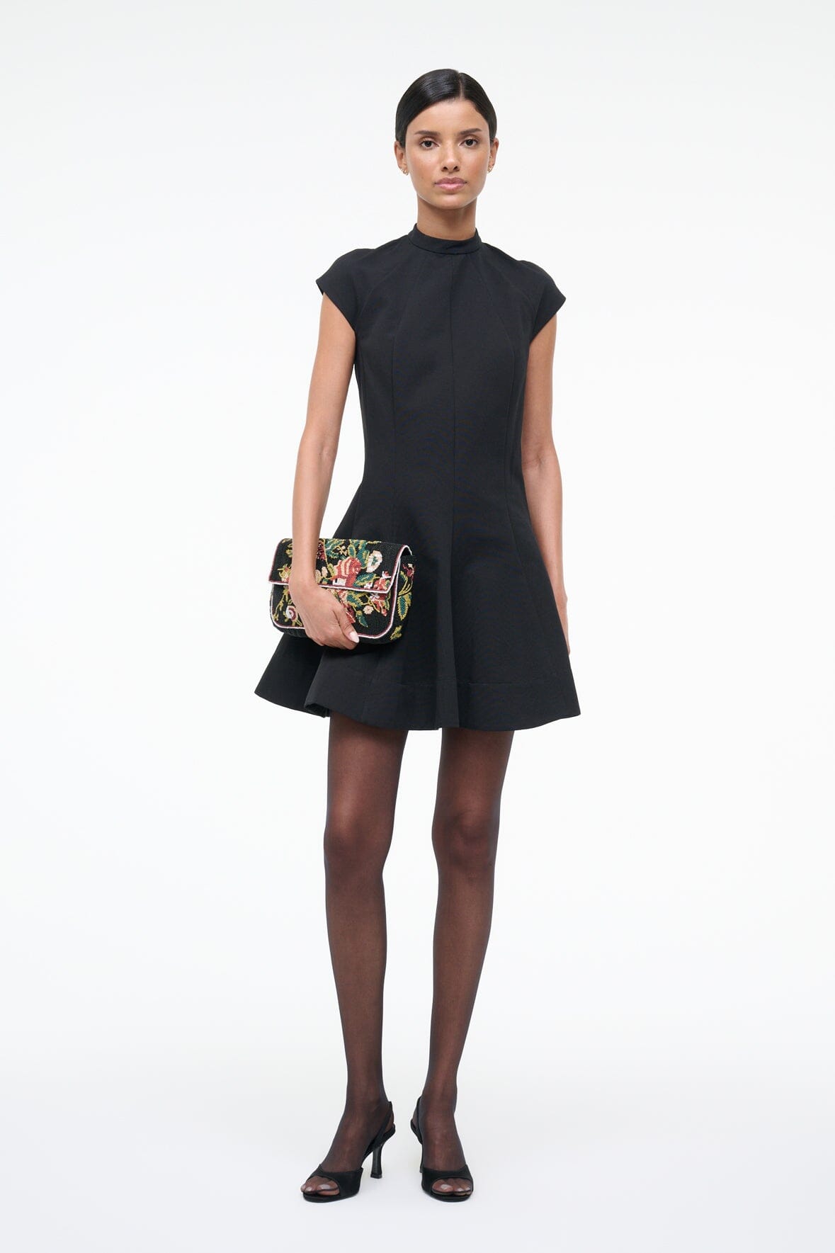 TIMMY SHOULDER BAG | BLACK FLORAL